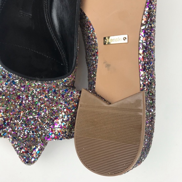 Kensie Women’s Multicolor Glitter Flats with Bow - Picture 5 of 5